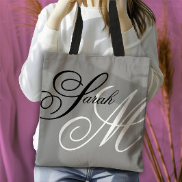 Elegante Typografie Monogram Tasche