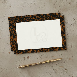 Elegante Typografie Monogram Tortoise-Muschel Briefpapier