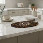 Elegante Typografie Monogram Tortoise-Muschel Schneidebrett