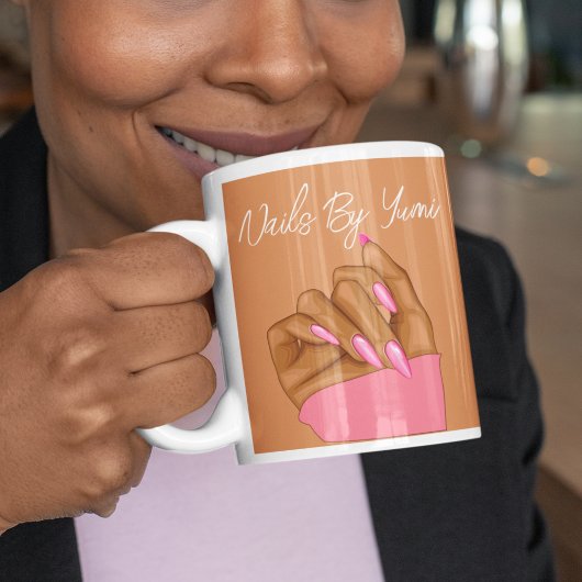 Elegante Typografie Nail Salon Branded Feminine Kaffeetasse