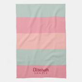 Elegante Typografie Name Beste gestreifte Vorlage Geschirrtuch (Vertikal)