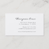 Elegante Typografie. Name der handgeschriebenen Se Visitenkarte (Rückseite)