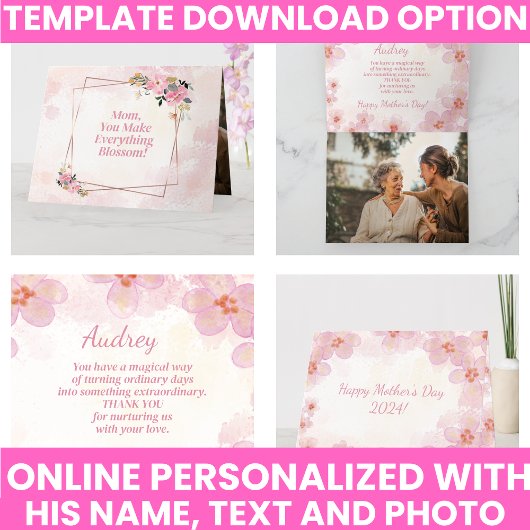 Elegante Typografie Niedlicher Blumenkeepake Karte