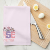 Elegante Typografie "Nurse" mit pulsierender Blüte Geschirrtuch (Viertel Falte)