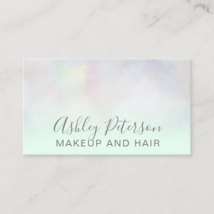 Elegante Typografie Pastell Minze Perle Nacke Visitenkarte