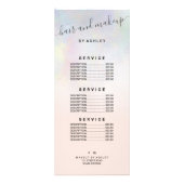 elegante Typografie, Perlgras Werbekarte (Hinten)