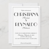 Elegante Typografie Roaring 20er Foto Hochzeit Einladung (Vorderseite)