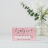 elegante Typografie Rosa Glitzer Glitzern ombre Treuekarte (Stehend Vorderseite)