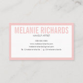 Elegante Typografie Rosa Glitzer Lippen Sie auf Visitenkarte (Rückseite)