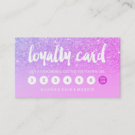 elegante Typografie rosa Glitzer-Treuekarte Treuekarte