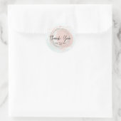 Elegante Typografie Rose Gold Danke Sticker (Tasche)