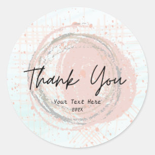 Elegante Typografie Rose Gold Danke Sticker