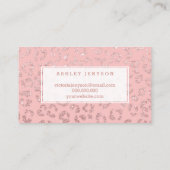 Elegante Typografie Rose Visitenkarte (Rückseite)