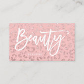 Elegante Typografie Rose Visitenkarte (Vorderseite)