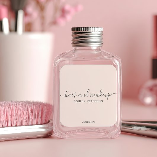 elegante Typografie, rot-grüne Haarböschchen Quadratischer Aufkleber