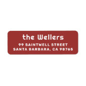 Elegante Typografie Rot & Weiß Retro (Vorne)