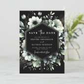 Elegante Typografie Sage Green Wedding Save The Date (Stehend Vorderseite)