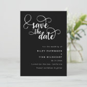 Elegante Typografie Save the Date Einladung (Stehend Vorderseite)