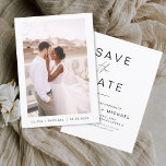 Elegante Typografie Save the Date Foto Minimalisti<br><div class="desc">Hochzeit Speichern Sie die Datumskarten,  die ein Foto auf der Vorderseite haben. Die Save the Date-Karten enthalten eine moderne,  handgeschriebene,  kursive Schriftzeichen-Typografie,  die elegant,  einfach und modern nach einem einfachen Hochzeitstag-Fest zu verwenden sind.</div>