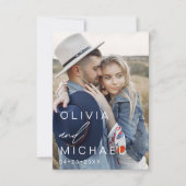 Elegante Typografie Save the Date Foto Minimalisti (Vorderseite)