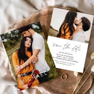 Elegante Typografie Save-the-Date-Foto Minimalisti Save The Date