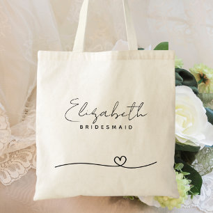 Elegante Typografie Schrift Modern Minimalist Brau Tragetasche