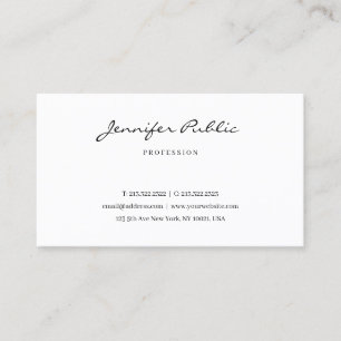 Elegante Typografie Schrift Modern Minimalistisch Visitenkarte