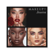 Elegante Typografie Schwarz 3 Foto Make-up