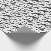 Elegante Typografie Schwarz-weiß HOHO Geschenkpapier (Ecke)