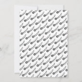 Elegante Typografie Schwarz-weiße Blume Hochzeit Einladung (Rückseite)