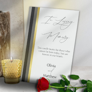 Elegante Typografie Schwarz-weiße Goldstreifen-Hoc Sockelschild