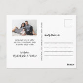 Elegante Typografie Script Collage Postkarte (Rückseite)