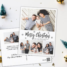 Elegante Typografie Script Collage Postkarte