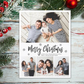 Elegante Typografie Script Collage Postkarte