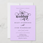 Elegante Typografie Script-Einladung zur Hochzeit Einladung (Vorderseite)