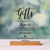 Elegante Typografie Script Minimalistische Hochzei Acrylschild (Neutral)