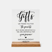 Elegante Typografie Script Minimalistische Hochzei Acrylschild (Vorderseite)