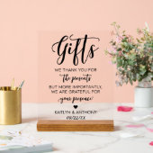 Elegante Typografie Script Minimalistische Hochzei Acrylschild (Hochzeit)