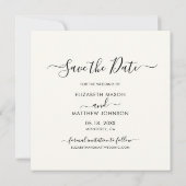Elegante Typografie Script Moderne Ein Foto Hochze Save The Date (Rückseite)