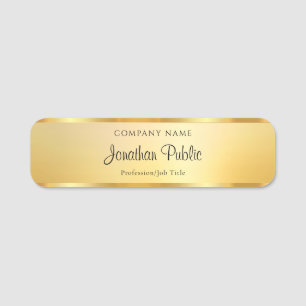 Elegante Typografie-Skriptvorlage Glamour Gold Namensschild