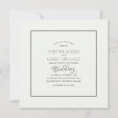 Elegante Typografie Square Einladung zur Hochzeit (Vorderseite)