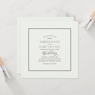 Elegante Typografie Square Einladung zur Hochzeit