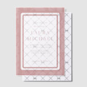 Elegante Typografie staubige Rose Rahmen Hochzeit Pergament Einladungen (Versetzt (Einladung))