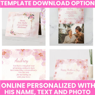 Elegante Typografie Süße Florale Erinnerung Karte