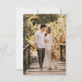 Elegante Typografie Transparentes Foto Hochzeit Save The Date (Rückseite)