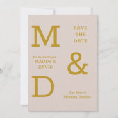 Elegante Typografie und Hochzeit speichern das Dat Save The Date (Vorderseite)