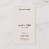 Elegante Typografie Vertikal Minimalistisch Modern Visitenkarte (Rückseite)