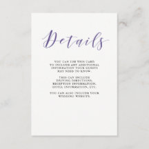 Elegante Typografie | Violet Guest Details
