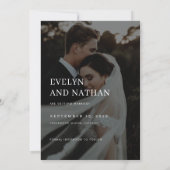 Elegante Typografie Wedding Save the Date Foto Einladung (Rückseite)