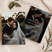 Elegante Typografie Wedding Save the Date Foto Einladung